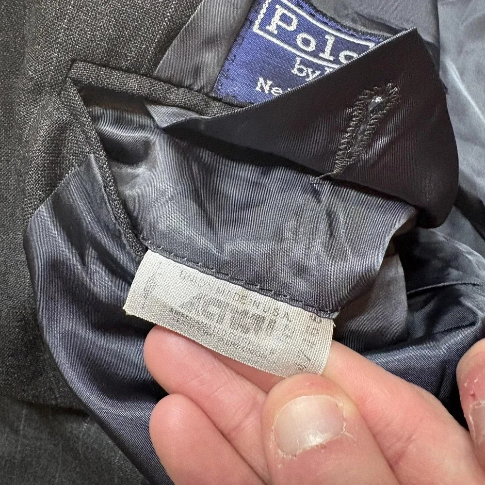 Polo By Ralph Lauren Blazer Mens 42 Pinstripe Wool Sport Coat USA Neiman Marcus